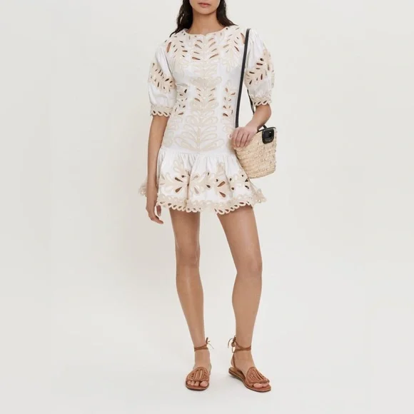 Maje Short Embroidered Rosario Dress Size 38 - Picture 2 of 16